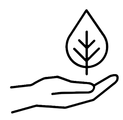 Logo: Hand mit Blatt